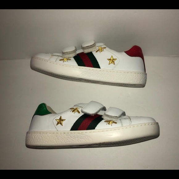 Gucci Kids Ace sneakers white strap Star bee 29/ 7 - Picture 5 of 13